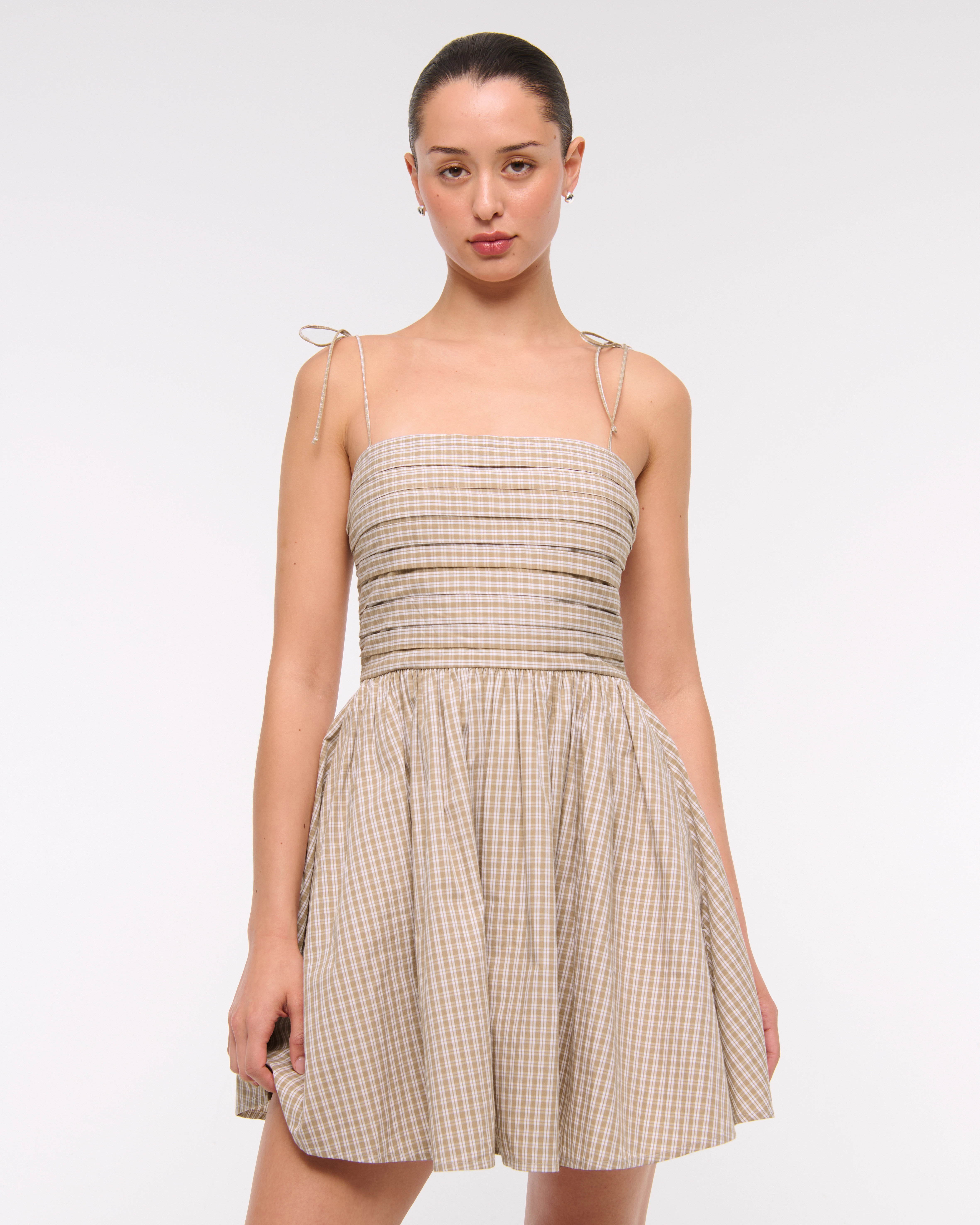 The A&F Emerson Tie-Strap Mini Dress | Abercrombie & Fitch (US)