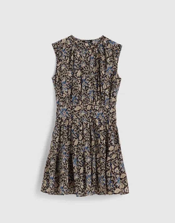 Gathered Button-Front Mini Dress in Floral | Madewell | Madewell