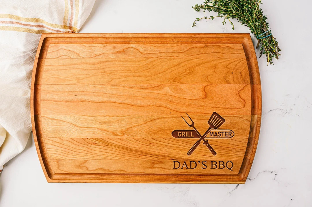 Dad's BBQ Cutting Board, Grill Master Cutting Board, Fathers Day Gift, Grilling Gifts, Gifts for ... | Etsy (US)