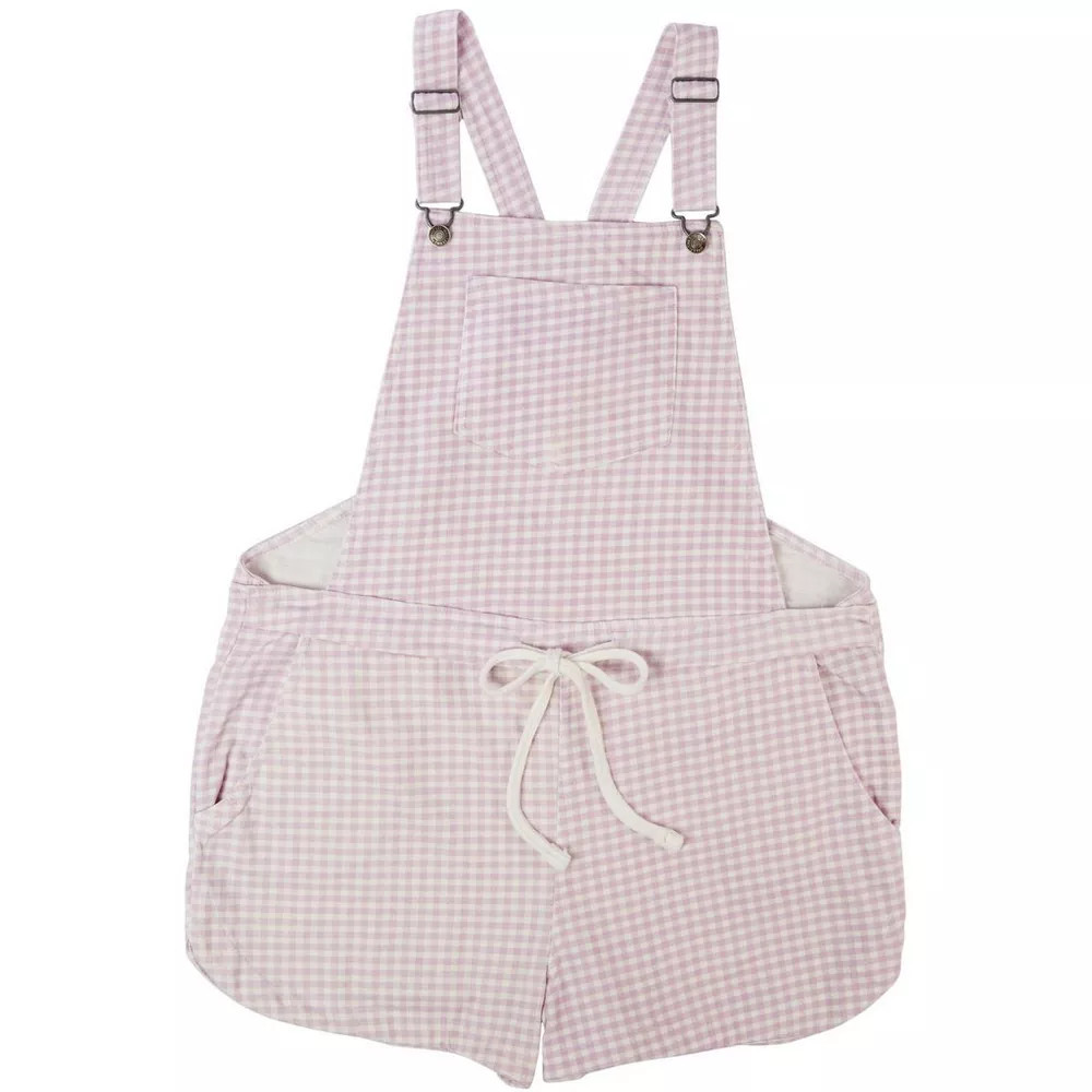 Juniors Gingham Front Tie Terry Shortall | Bealls