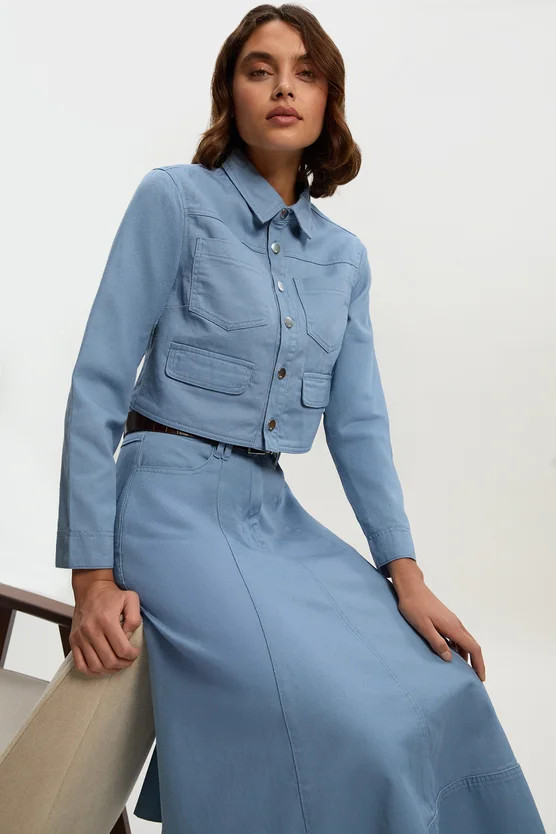 Coloured Denim Jacket | Karen Millen US