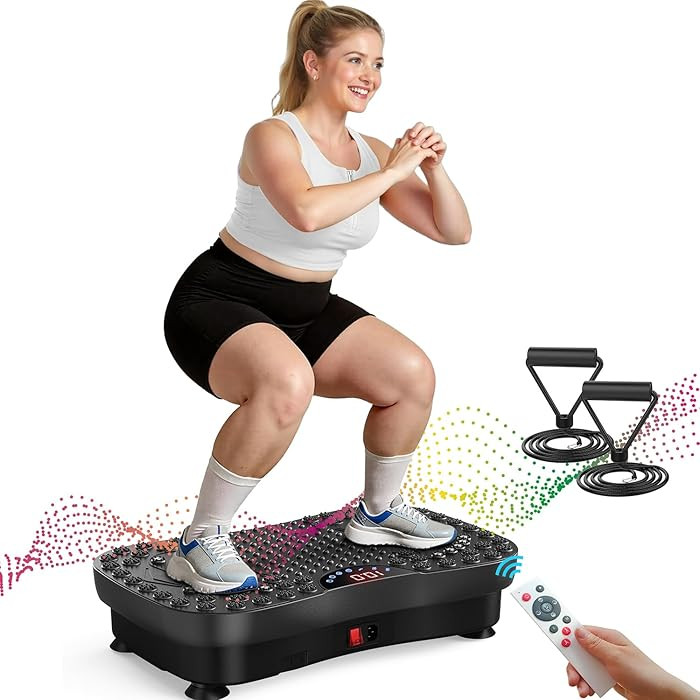 AXV Vibration Plate Fitness Platform Exercise Machine Vibrating Shaking Full Body Shaker Workout ... | Amazon (US)