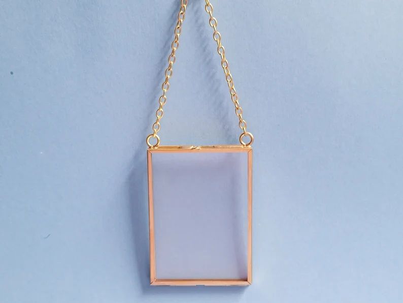 Mini Vertical Brass Hanging Frame Wallet Photo 2.5x3.5 - Etsy | Etsy (US)