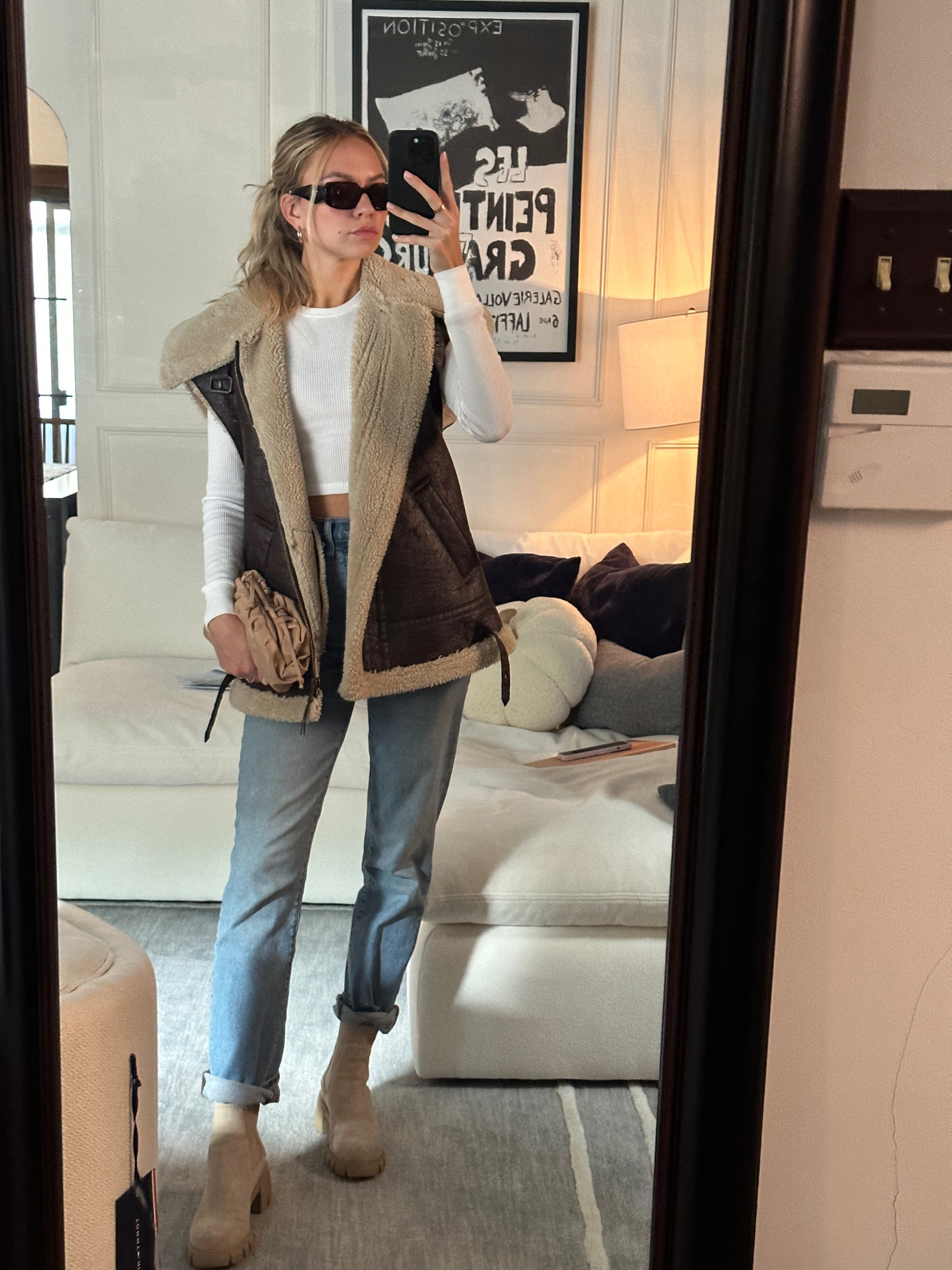 Fall outfit inspo, Sherpa vests. Leather and Sherpa

#LTKBacktoSchool #LTKSeasonal #LTKunder50