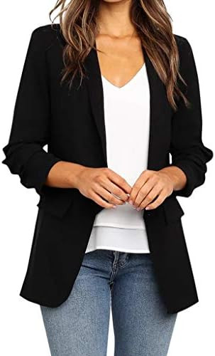 Casaco longo solto feminino blusa casual blazer jaqueta manga para escritório casaco feminino de... | Amazon (BR)