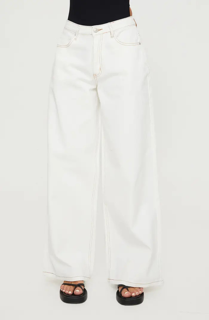 Princess Polly Naylor Mid Rise Wide Leg Jeans | Nordstrom | Nordstrom