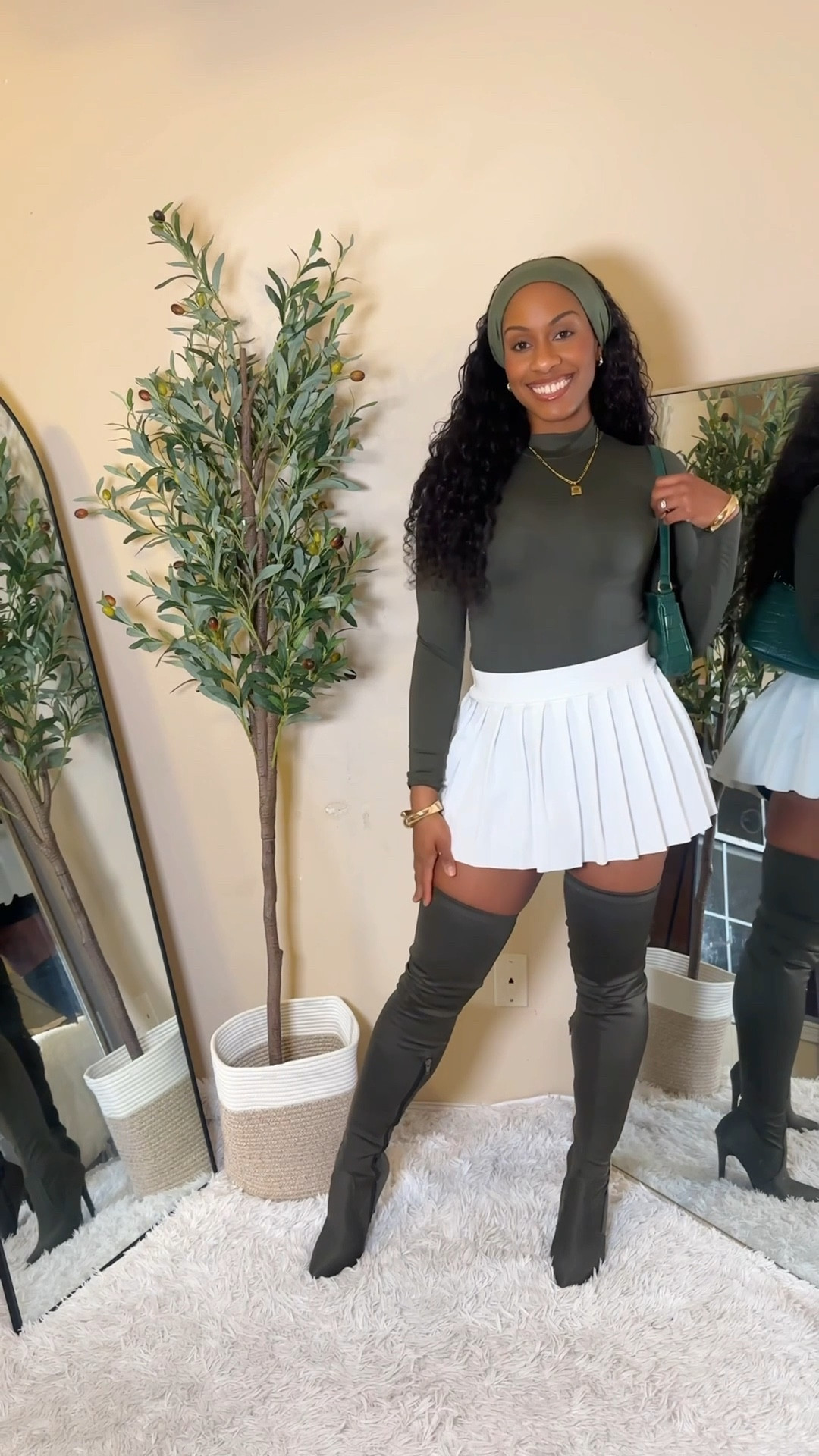 Green for fall #falloutfits #outfits #fallfashion #fallstyle #kneehighboots

#LTKStyleTip #LTKFindsUnder50 #LTKSeasonal