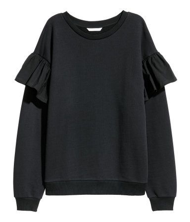 H&M Sweatshirt with Flounces $19.99 | H&M (US)