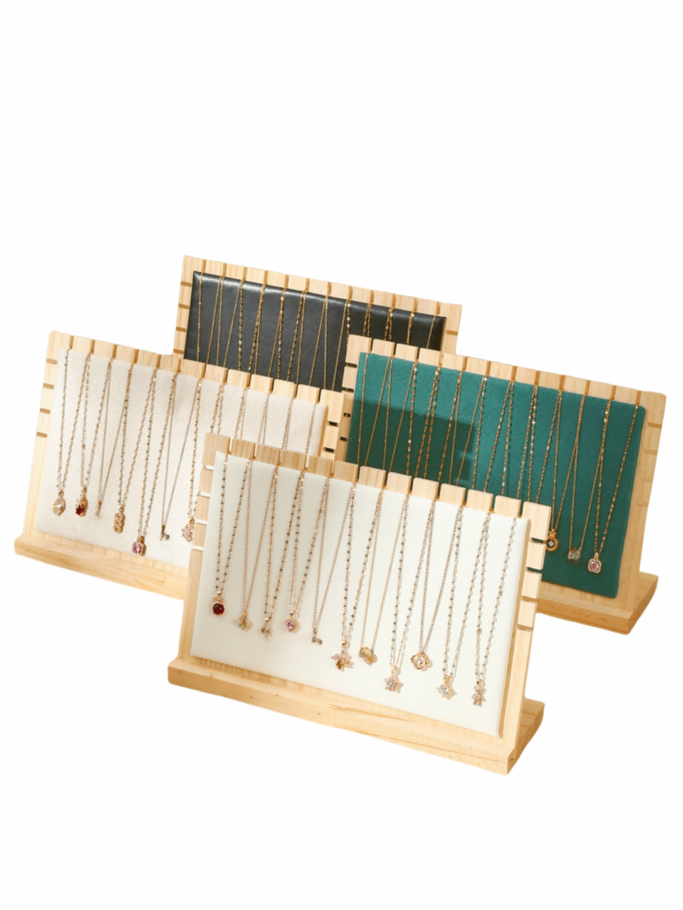 Solid Wood Necklace Stand: Handcrafted Jewelry Display Rack For Showcasing Accessories - Elegant ... | SHEIN