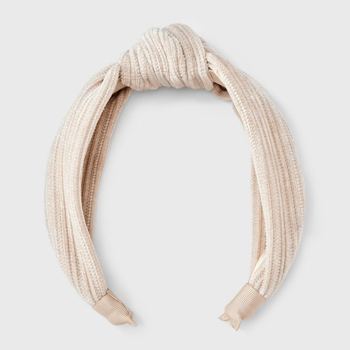 Ribbed Suede Top Knot Headband - Universal Thread™ Cream | Target