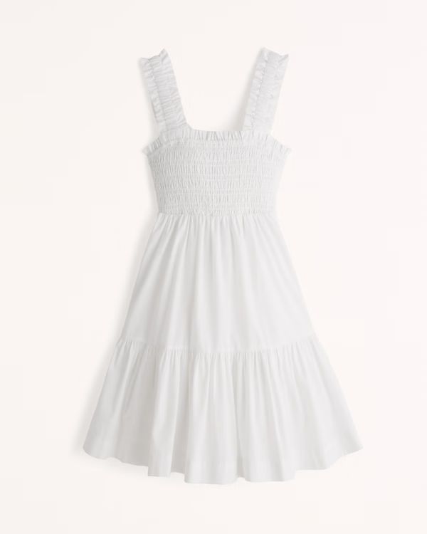Women's Smocked Bodice Easy Mini Dress | Women's New Arrivals | Abercrombie.com | Abercrombie & Fitch (US)