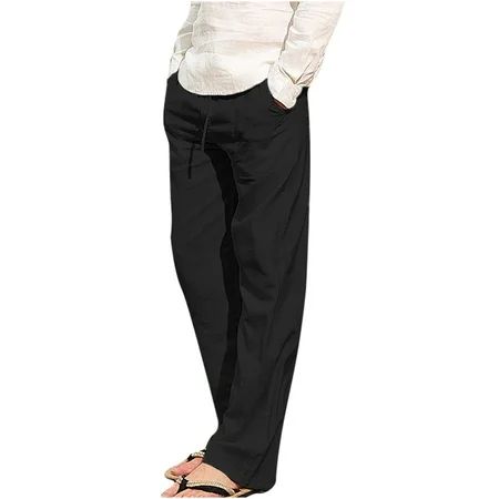 Dadaria Wide Leg Pants for Women Fashion Men Pocket Bandage Resilience Leisure Time Tooling Short Pa | Walmart (US)