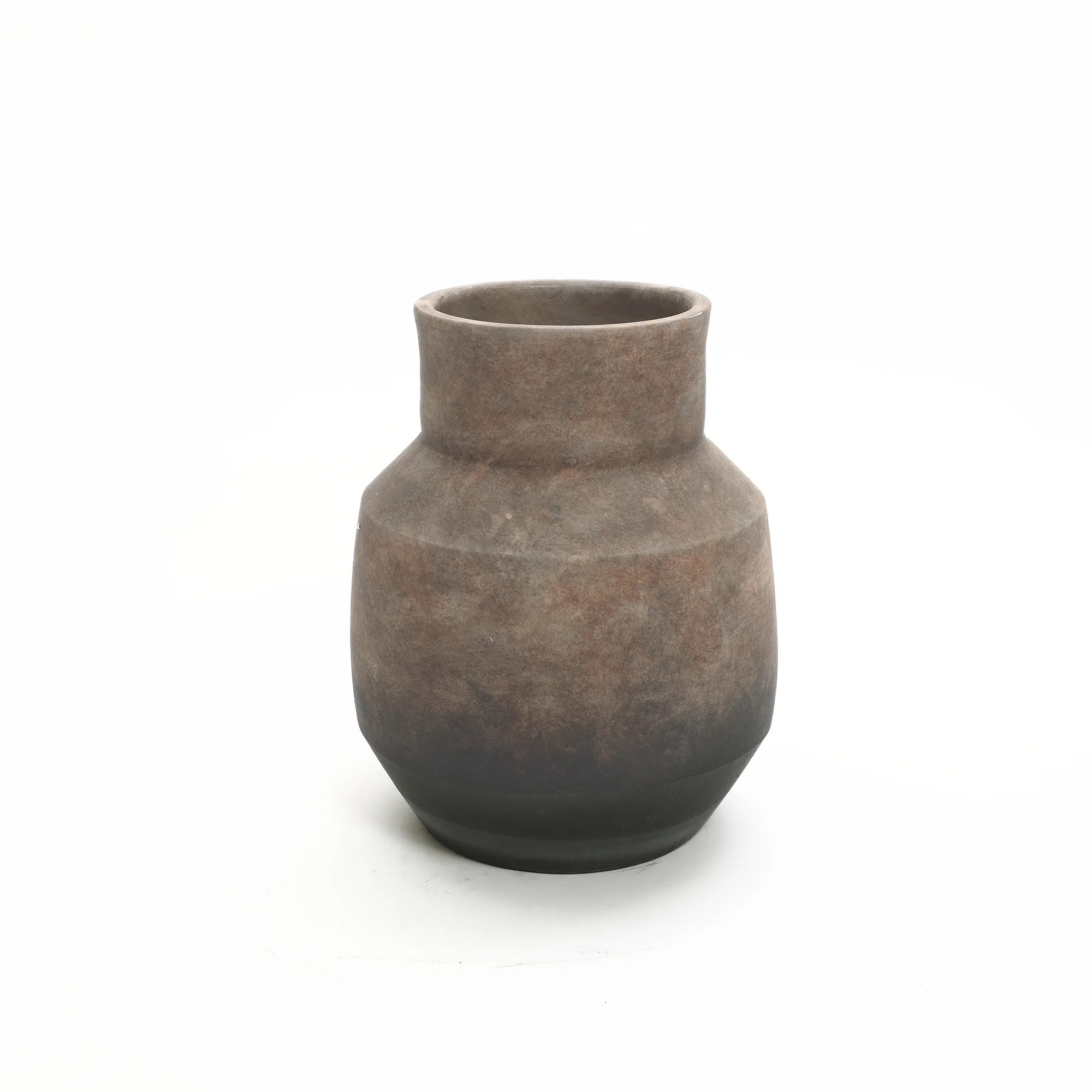 LuxenHome Brown Ombre Terracotta 9 Inch Round Vase | Walmart (US)