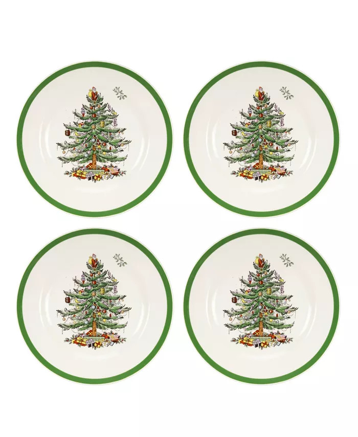 Spode Christmas Tree Dinnerware Salad Plate, Set of 4 - Macy's | Macy's