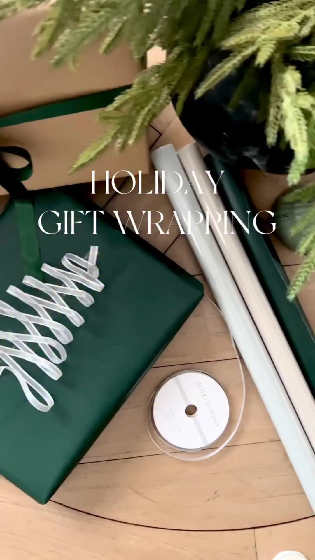 The quickest cutest way to zhuzh up your gifts this season! Super easy and so pretty! ✨Type GIFT for the supplies I used and to save for later 🎄#christmastime #christmas #christmasiscoming #holidayseason #holidays #holidayinspo #christmastree #holidayhome