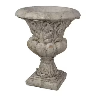 A & B Home Danna Weathered Antique Ceramic Garden Urn D1250 - The Home Depot | The Home Depot