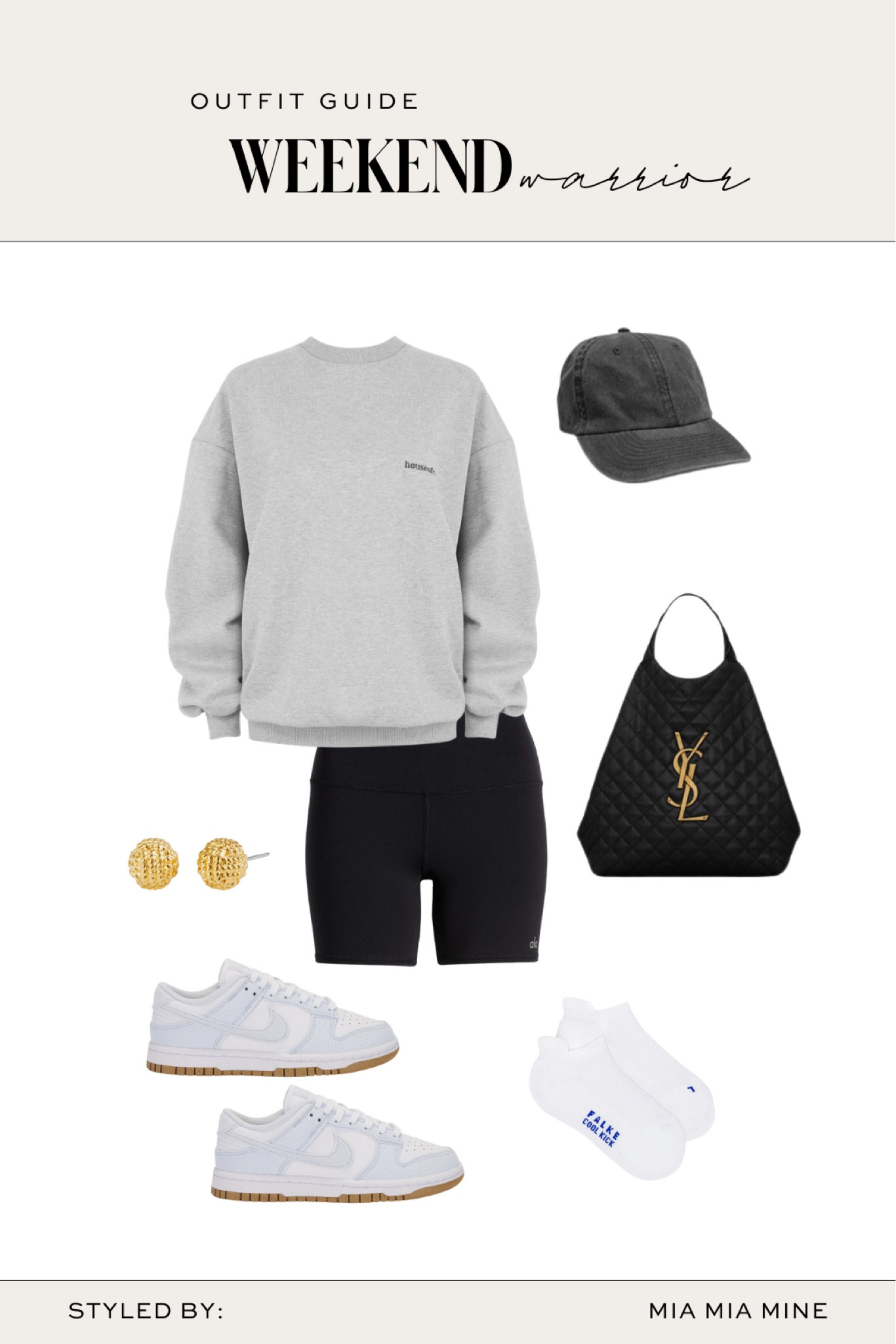Casual weekend outfit / summer outfit ideas
House of CB sweatshirt
Alo biker shorts
Nike dunk low sneakers 



#LTKFindsUnder100 #LTKShoeCrush #LTKFitness