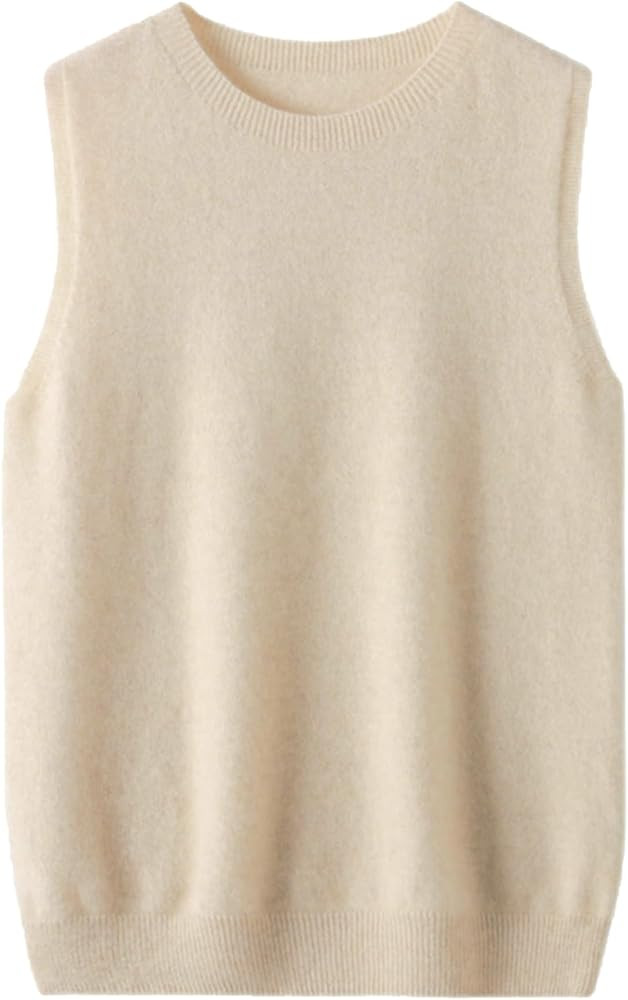 Breezy Lane Women’s Sweater Vest Wool Basic Crewneck Knit Sleeveless Pullover Tank Top | Amazon (US)