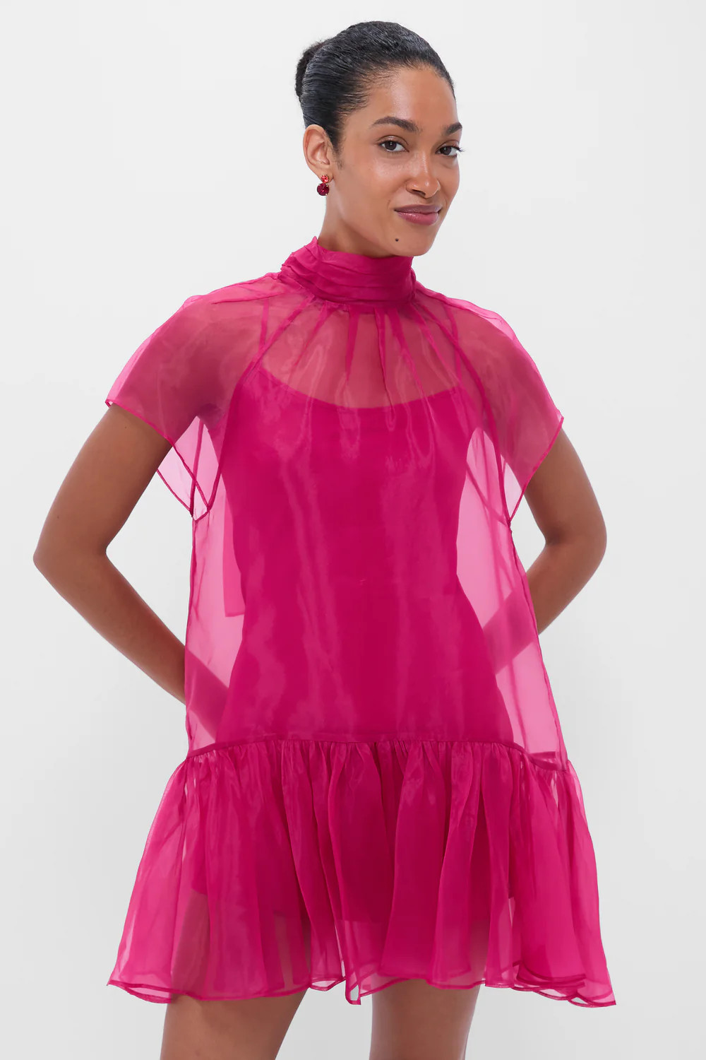 Pomegranate Beaux Tiered Mini Dress | Tuckernuck (US)