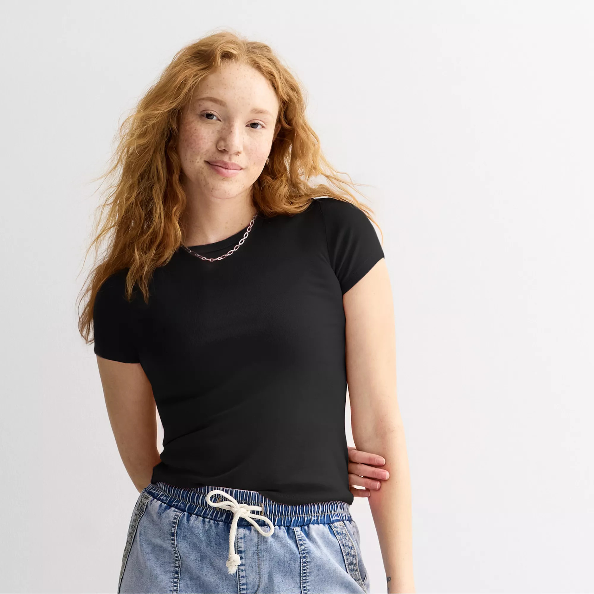Juniors' SO® Slim Fit Baby Tee | Kohl's