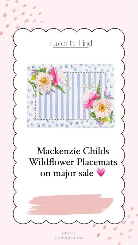 Mackenzie Childs sale, wildflowers pattern, cork placemats, summer table style 

#LTKHome #LTKSaleAlert #LTKSeasonal