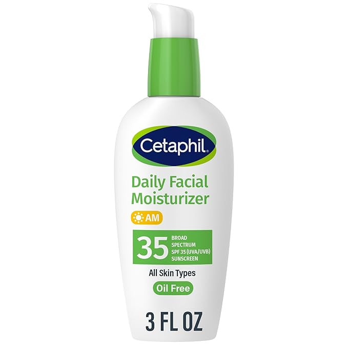 Cetaphil Face Moisturizer, Daily Oil Free Facial Moisturizer with SPF 35, For Dry or Oily Combina... | Amazon (US)