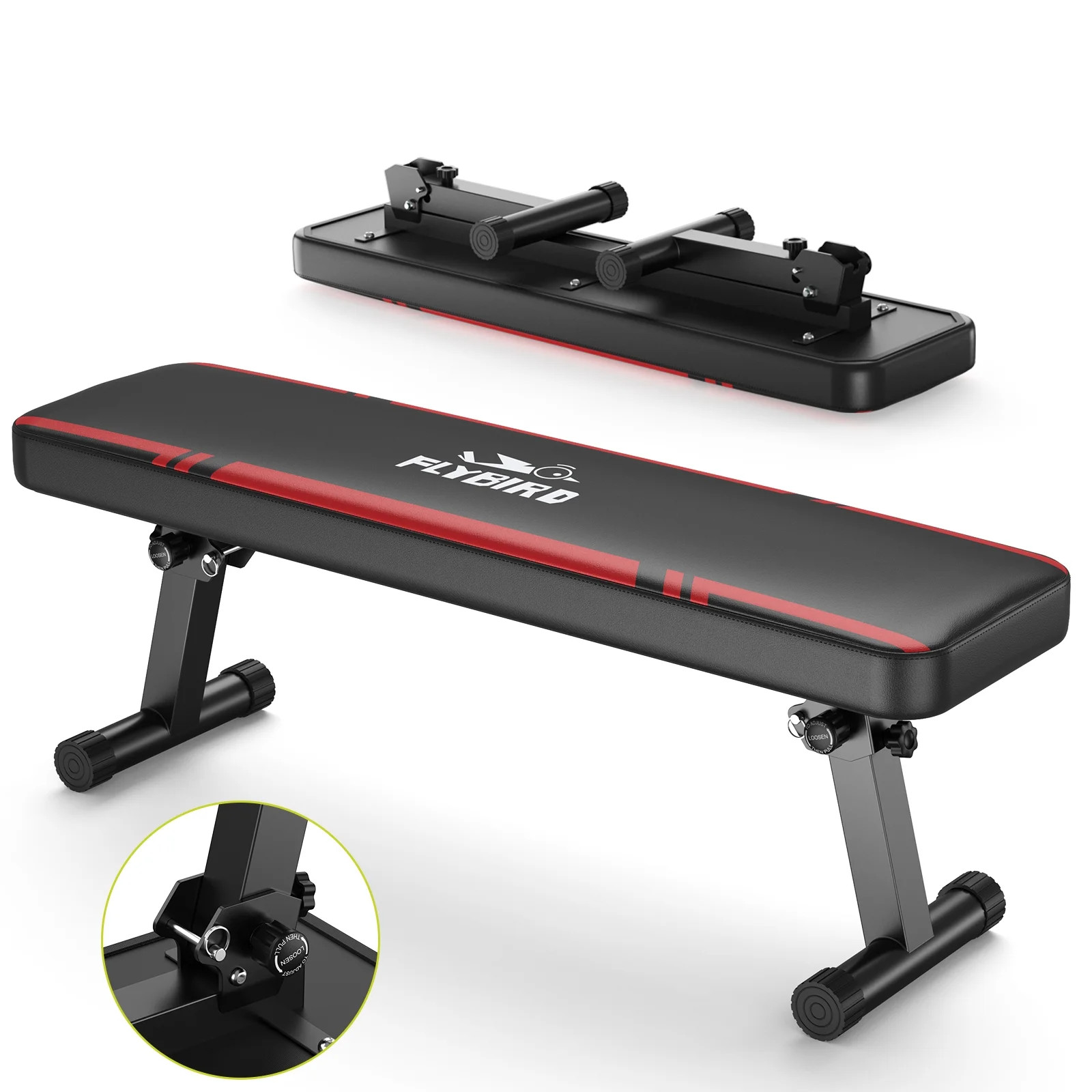 Flybird Adjustable Gym Weight Bench Portable Heavy Duty Workout Bench with 1000lbs Capacity | Walmart (US)