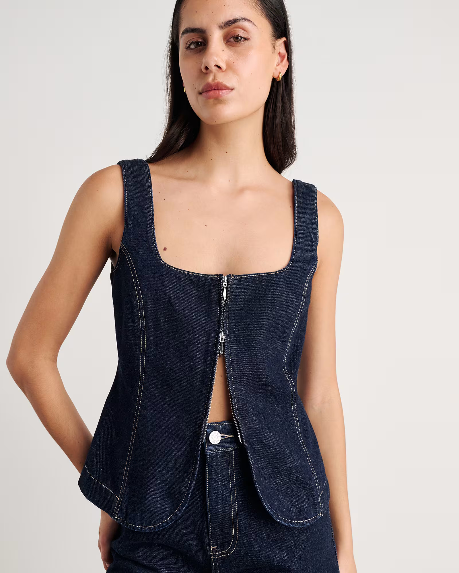 Cora Denim Bodice | JAG (Australia & New Zealand)