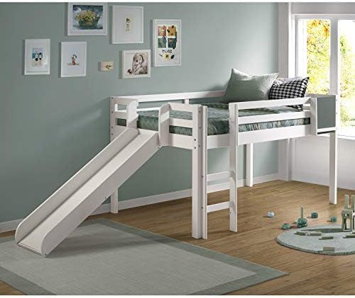 Naomi Home Cindy Low Loft Bed with Fun Slide White/Twin | Amazon (US)