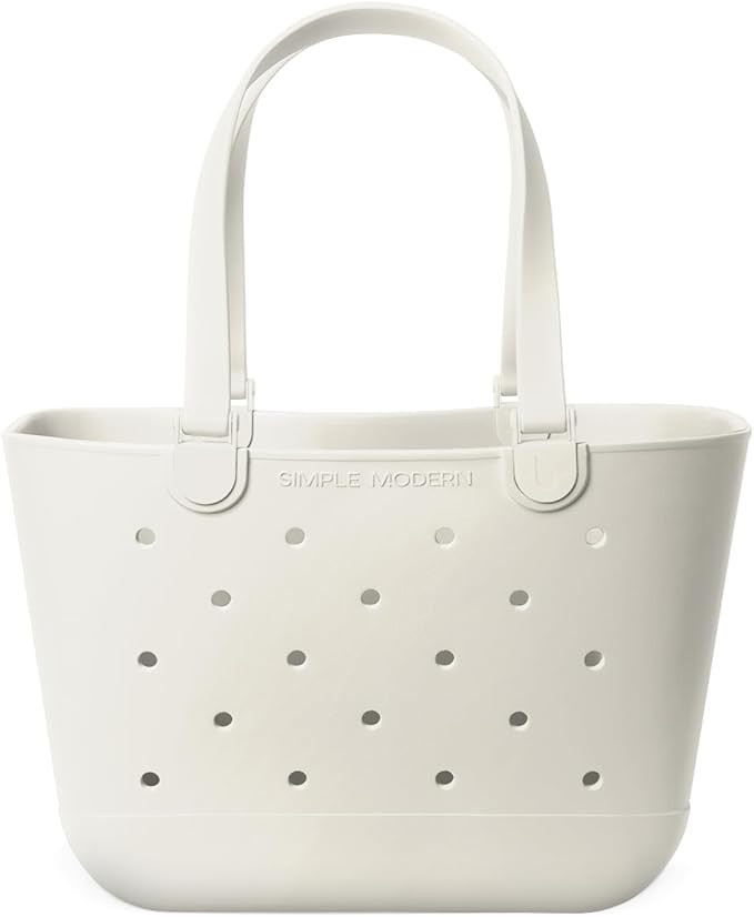 Simple Modern Large Beach Bag | Waterproof Getaway Rubber Tote with Zipper Pocket for Travel, Poo... | Amazon (US)