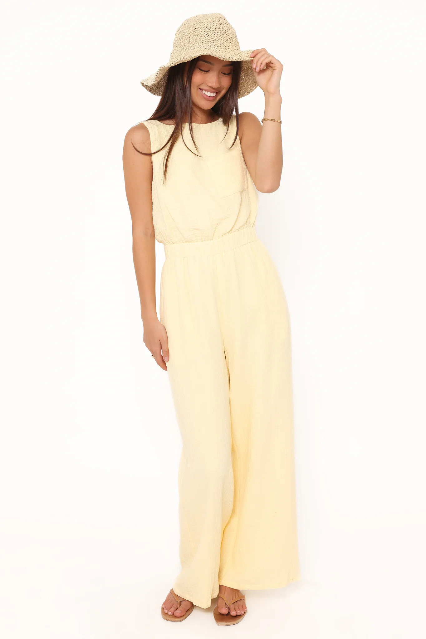Brenna Cotton Jumpsuit - Baby Yellow | Petal & Pup (US)