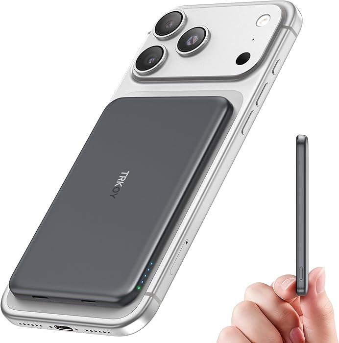for Magsafe Portable Charger,5000mAh Slim Wireless Magnetic Power Bank with USB C Charging,Travel... | Amazon (US)