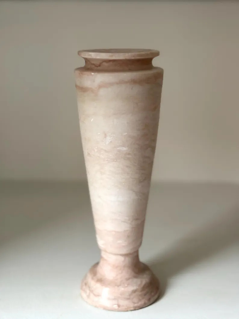 Tall Fluted Alabaster Vase - Etsy | Etsy (US)