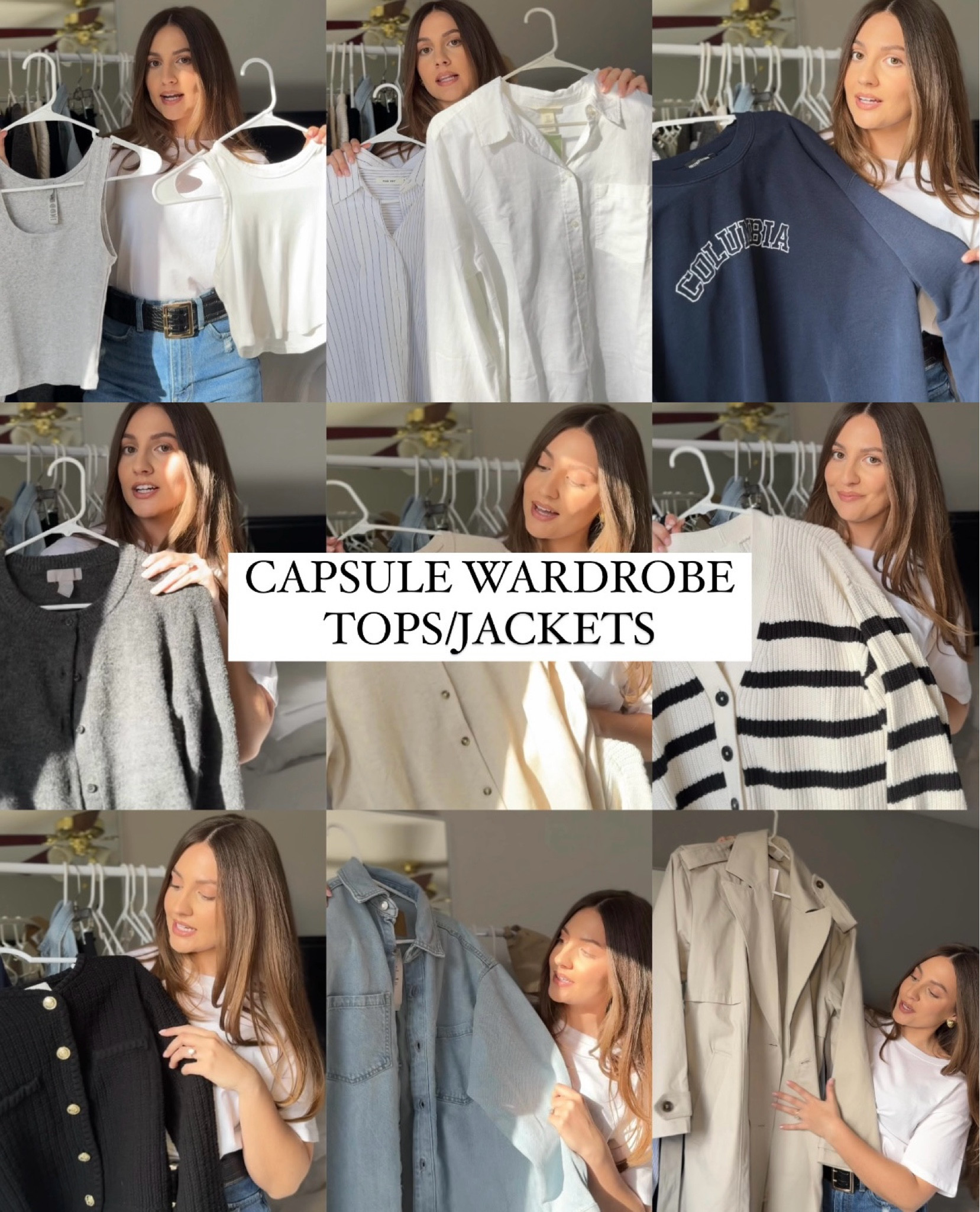 Capsule wardrobe tops/jackets🤍

Striped button up & white tee are from @shopdescendant. (Linked similar white tee)  

#LTKworkwear #LTKSeasonal #LTKstyletip