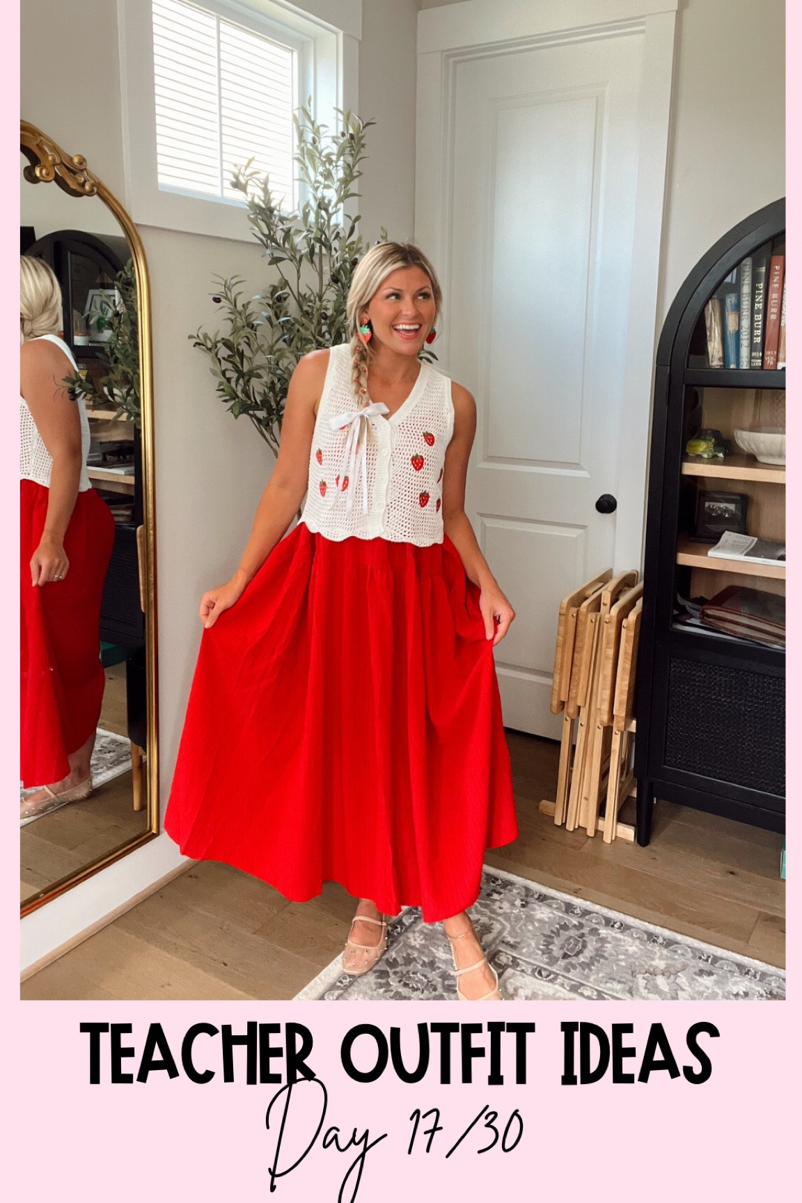 Teacher outfit ideas day 17/30🍓🍰
dress size S (4) loose fit
Vest size L (sized up for a loose fit)
Shoes true to 

#LTKFindsUnder50 #LTKStyleTip #LTKSeasonal