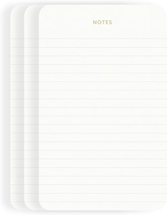 Elegant Desk Notepads for Professionals, Executive's Memo Pads, Minimalist, Gold Foiled, Lined La... | Amazon (US)