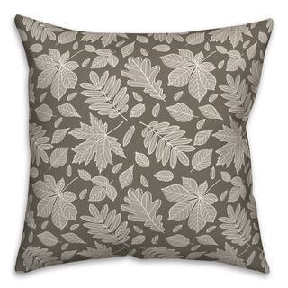 Gray Fall Leaves Pattern Throw Pillow By Designs Direct | 18" x 18" | Michaels® | Michaels Stores