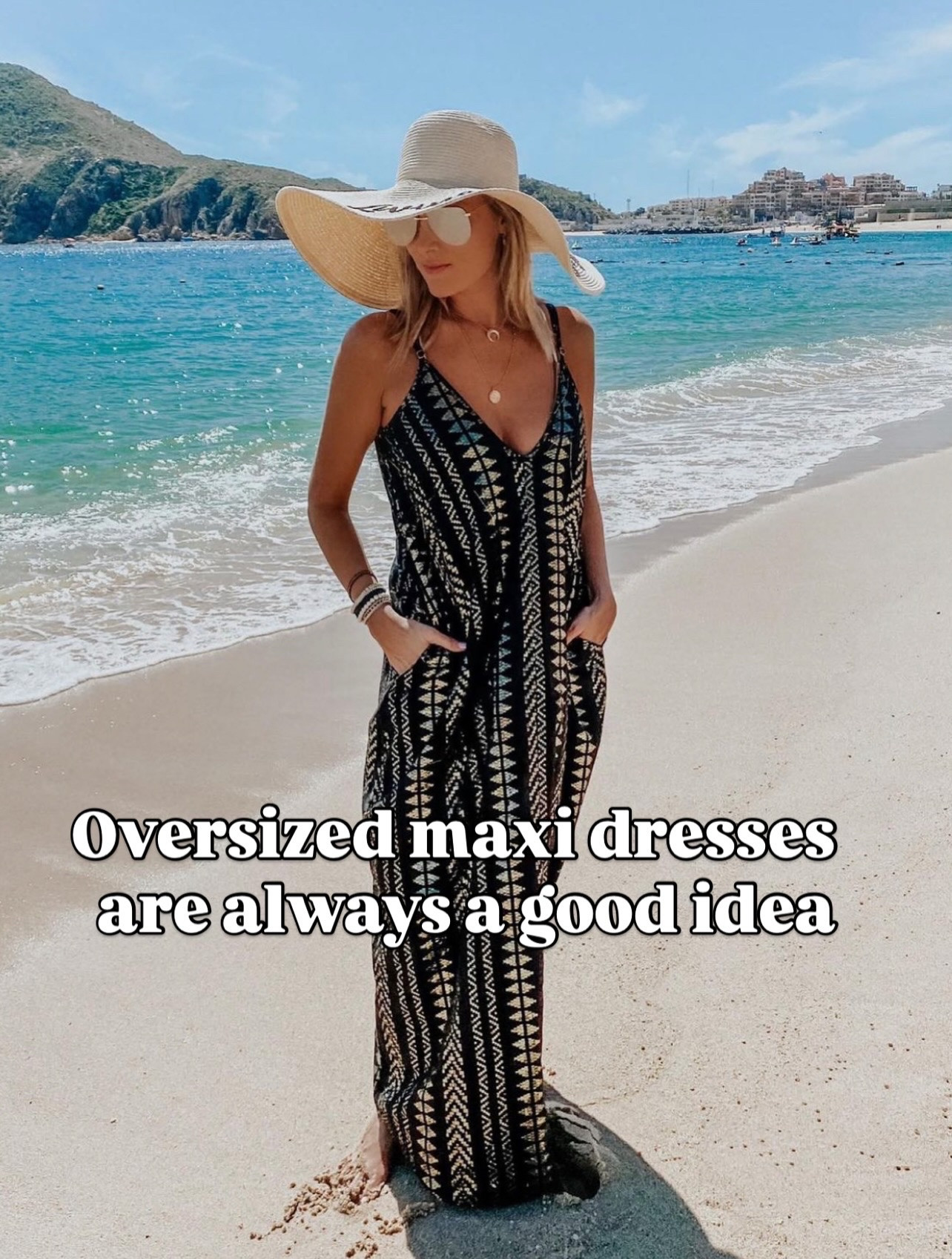 Oversized maxi dress for a walk on the beach 🏝️ 

#LTKgrwm #LTKOver40 #LTKootd