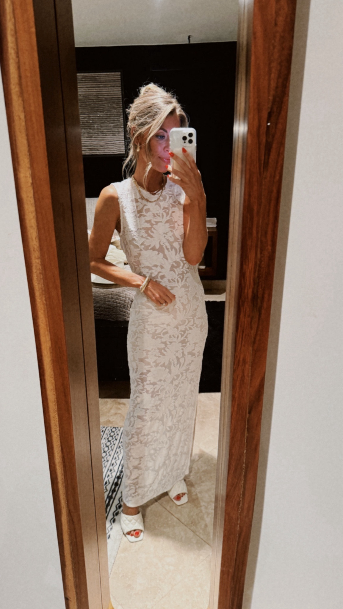 Sheer white floral dress with open back from mango 


#LTKfindsunder100 #LTKSeasonal #LTKwedding