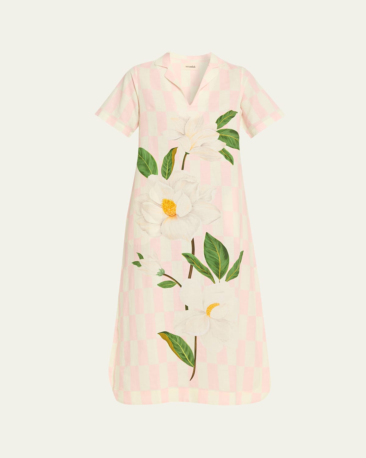 Magnolia Check Midi Kaftan | Bergdorf Goodman