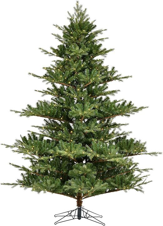 Vickerman 7.5' x 67" Sherwood Fir Artificial Christmas Tree, Warm White 3mm LED Lights - Lifelike... | Amazon (US)
