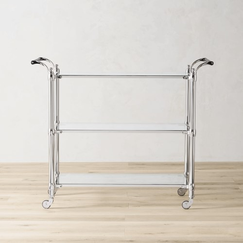 Beckett Bar Cart, Polished Nickel | Williams-Sonoma