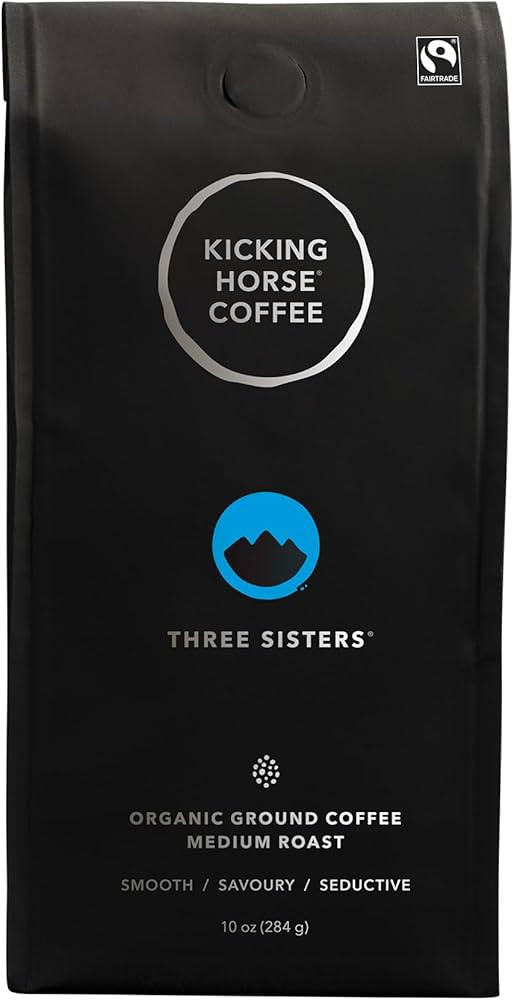 Kicking Horse Coffe, Three Sisters, e, Medium Roast, Ground, 10 oz - Certified Organic, Fairtrade... | Amazon (US)
