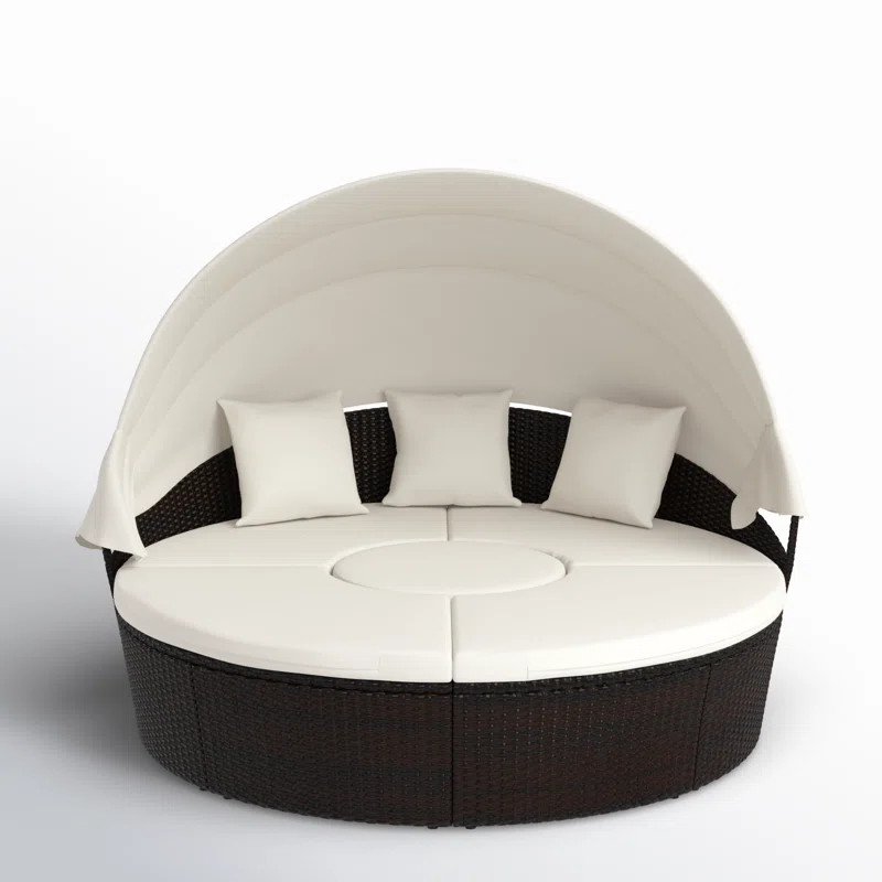 Alleshia 75.5'' Polyethylene (PE) Wicker Outdoor Patio Daybed | Wayfair North America