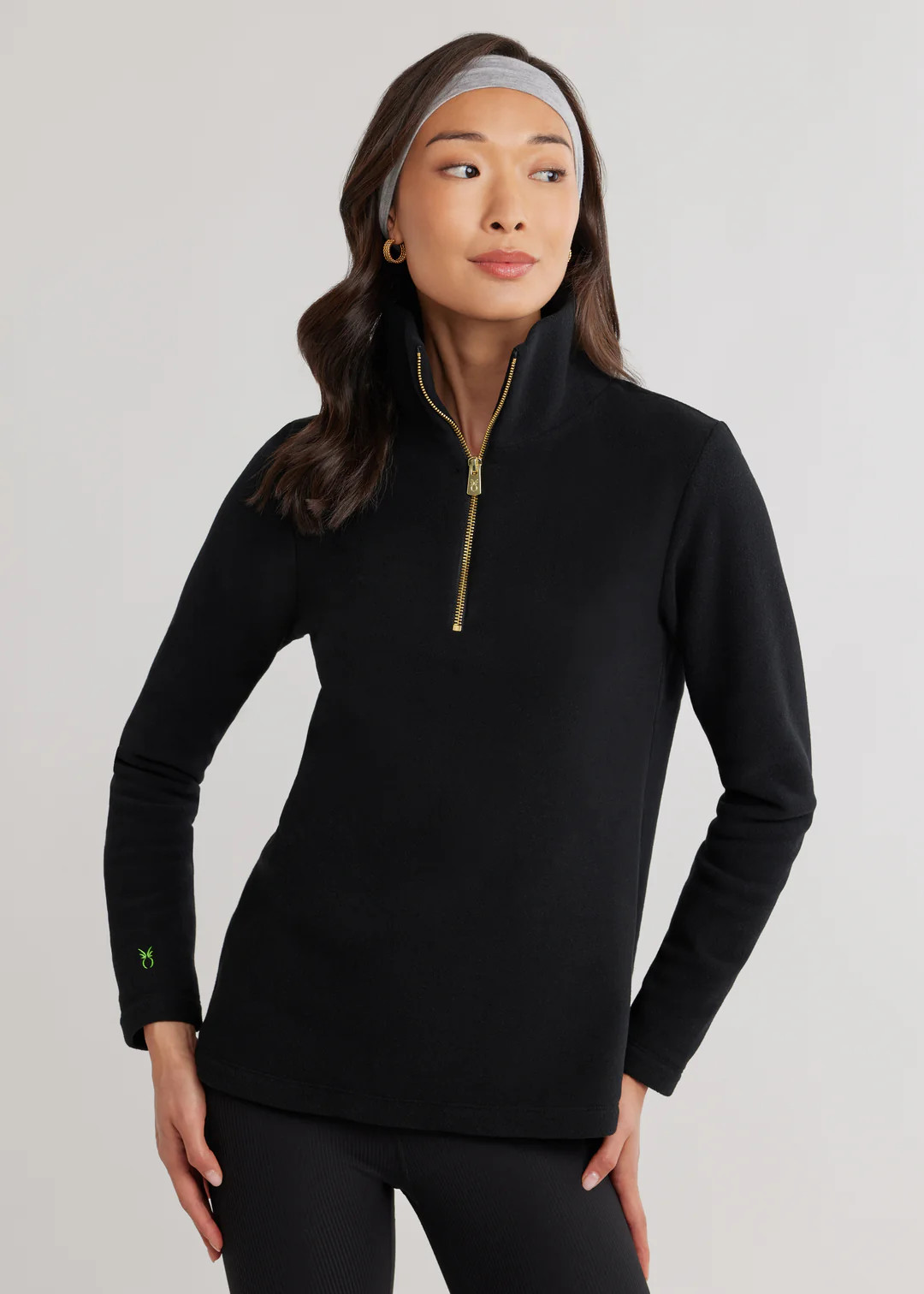 Manchester Pullover in Vello Fleece (Black) | Dudley Stephens