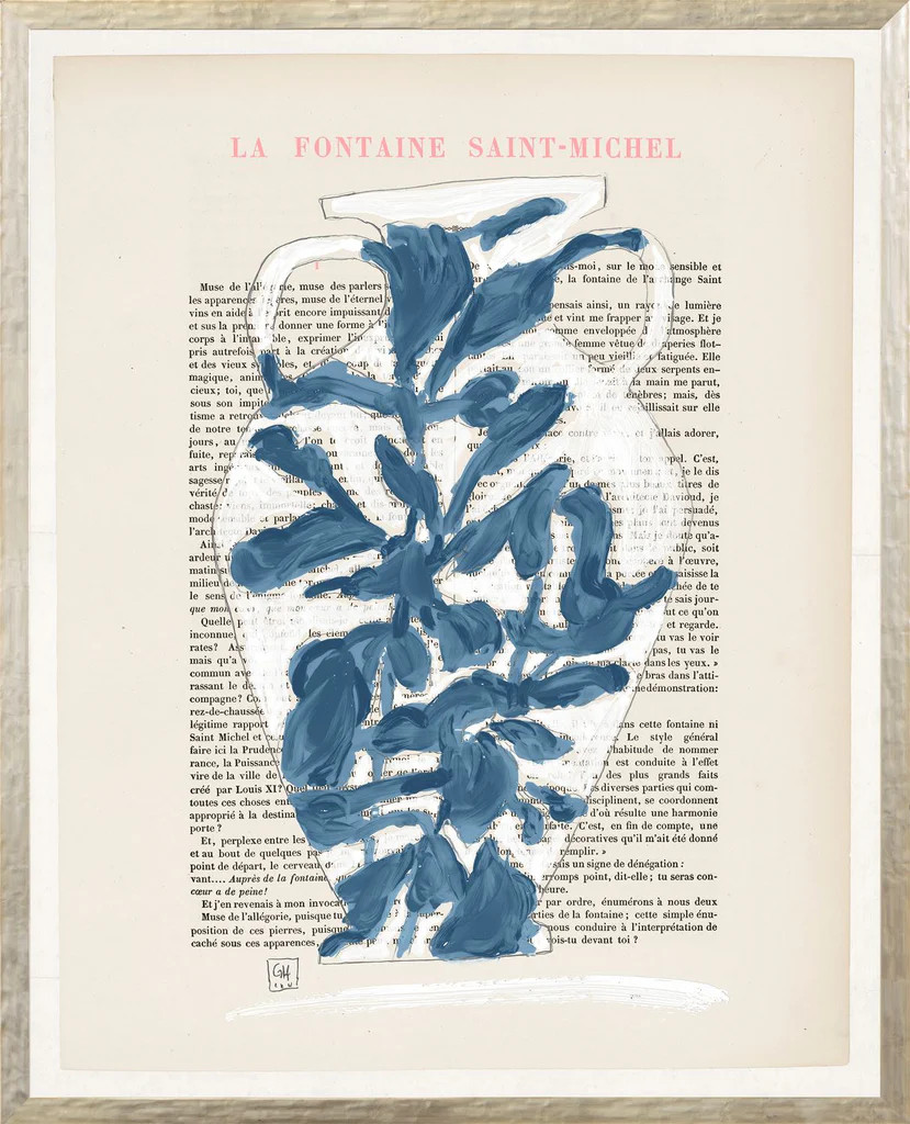 Parisian Page Print 7- Blue and White Vase | Lo Home by Lauren Haskell Designs