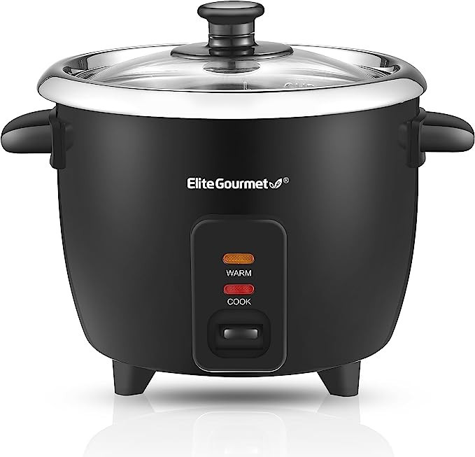 Elite Gourmet ERC006SS 6-Cup Electric Rice Cooker with 304 Surgical Grade Stainless Steel Inner P... | Amazon (US)