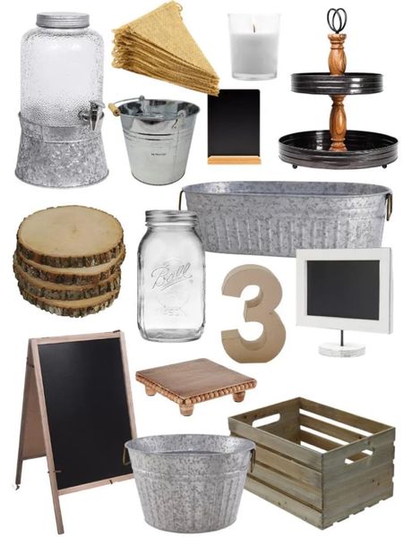 Decorate for a grad party with a rustic neutral theme and a touch of Boho style, using galvanized serving pieces, chalkboards, wood decor, paper, mache numbers, and more!

#LTKstyletip #LTKSeasonal #LTKparties