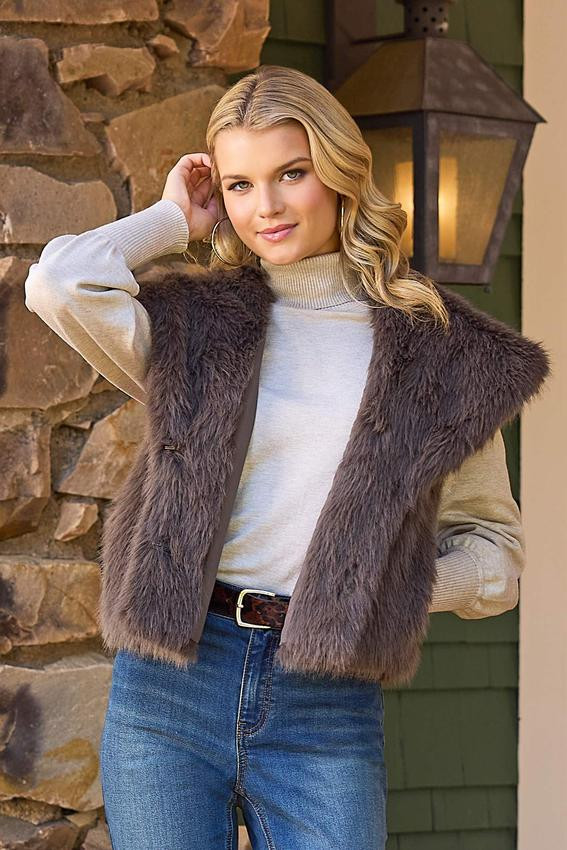 Faux Fur Vest | Cato Fashions
