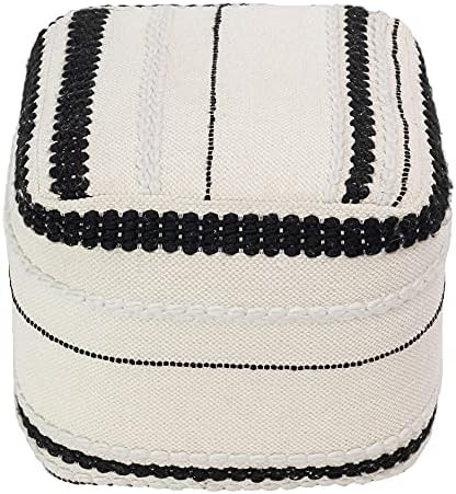American Art Decor Handwoven Boho Moroccan Square Cube Decorative Pouf Ottoman Cotton Blend Stuff... | Amazon (US)
